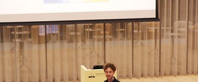 Onderzoeker Walter Fraanje presenteert de ‘Four Futures of Meat’
