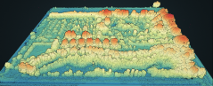 Een LIDAR 3D opname van voedselbos Ketelbroek gemaakt met een drone. Beeld: Sander Mucher Een LIDAR 3D opname van voedselbos Ketelbroek gemaakt met een drone. Beeld: Sander Mucher