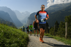 Tim tijdens de Jungfrau Marathon in 2023. Tim tijdens de Jungfrau Marathon in 2023.